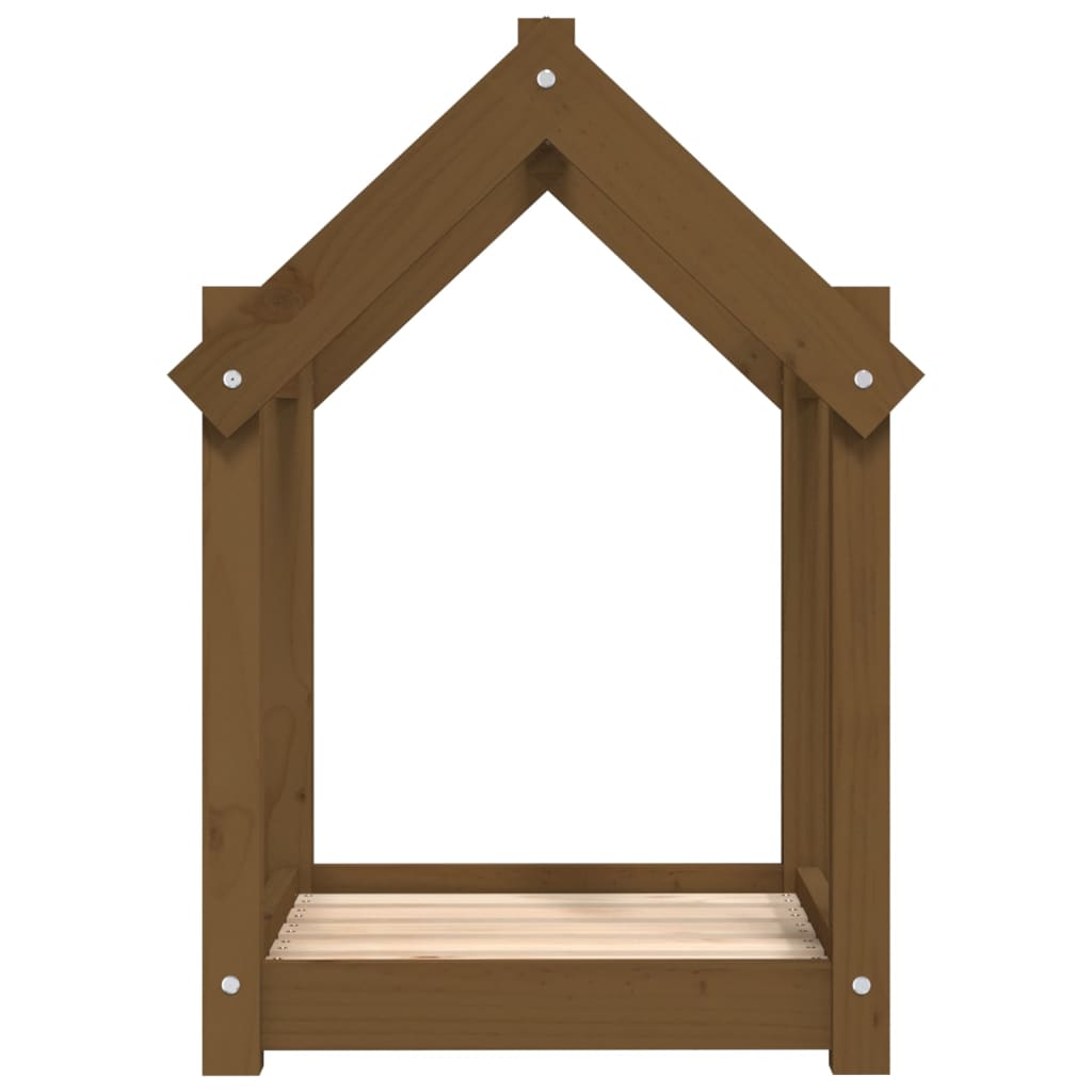 Hondenmand 61X50X70 Cm Massief Grenenhout Honingbruin