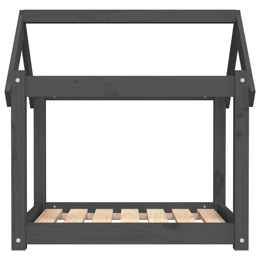 Hondenmand 71X55X70 Cm Massief Grenenhout Grijs