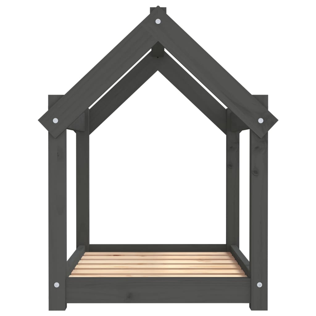 Hondenmand 71X55X70 Cm Massief Grenenhout Grijs