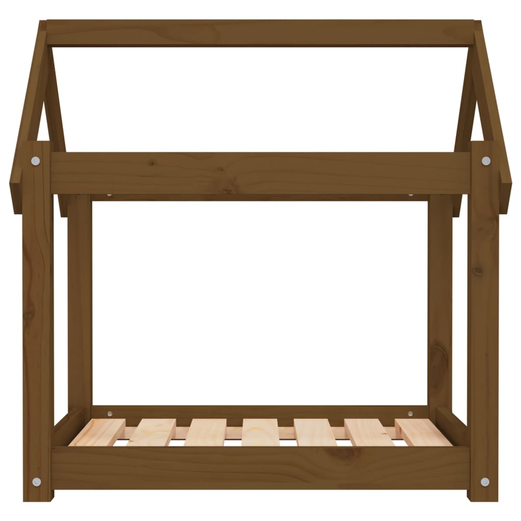 Hondenmand 71X55X70 Cm Massief Grenenhout Honingbruin