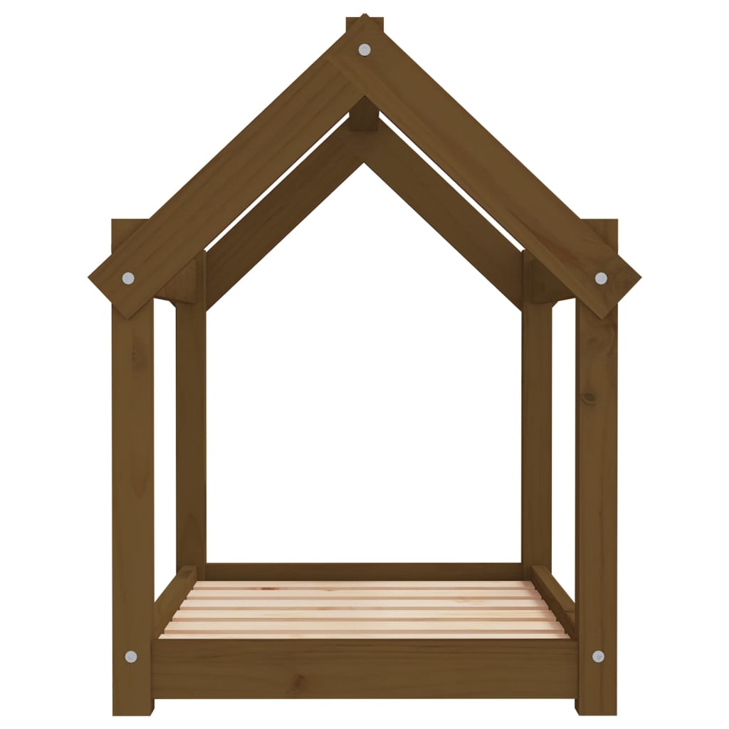 Hondenmand 71X55X70 Cm Massief Grenenhout Honingbruin