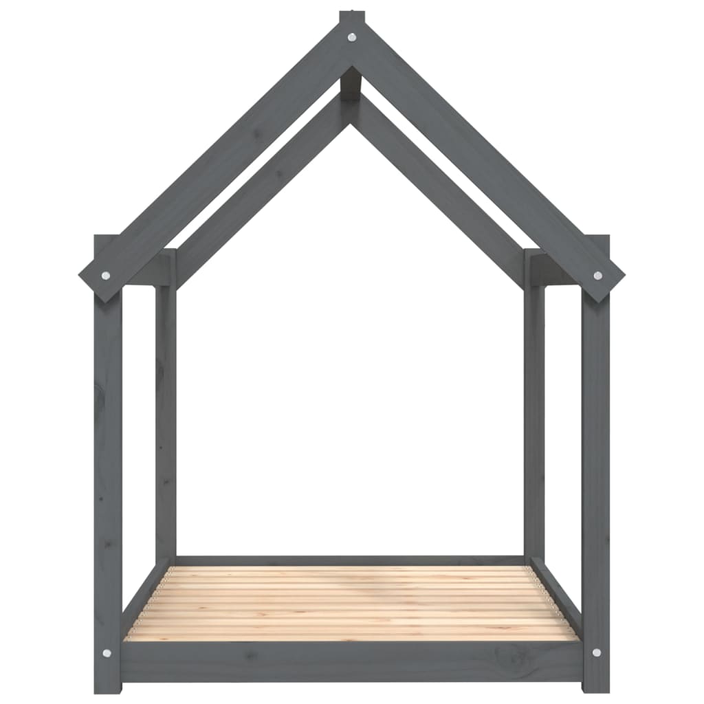 Hondenmand 111X80X100 Cm Massief Grenenhout Grijs