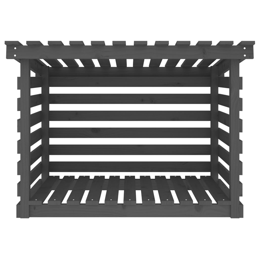 Haardhoutrek 108X73X79 Cm Massief Grenenhout Grijs