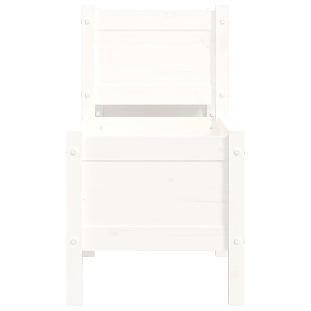 Plantenbak 178,5X44X75 Cm Massief Grenenhout Wit