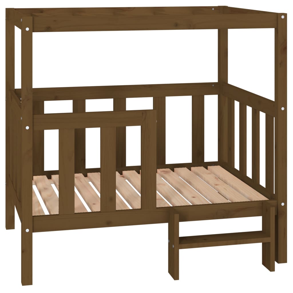 Hondenmand 105,5 X 83,5 X 100 Cm Massief Grenenhout Honingbruin