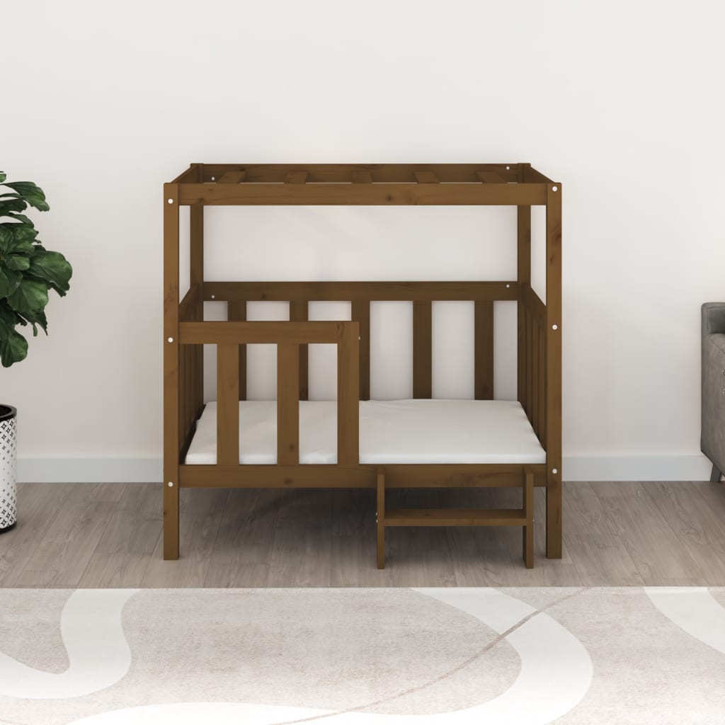 Hondenmand 105,5 X 83,5 X 100 Cm Massief Grenenhout Honingbruin