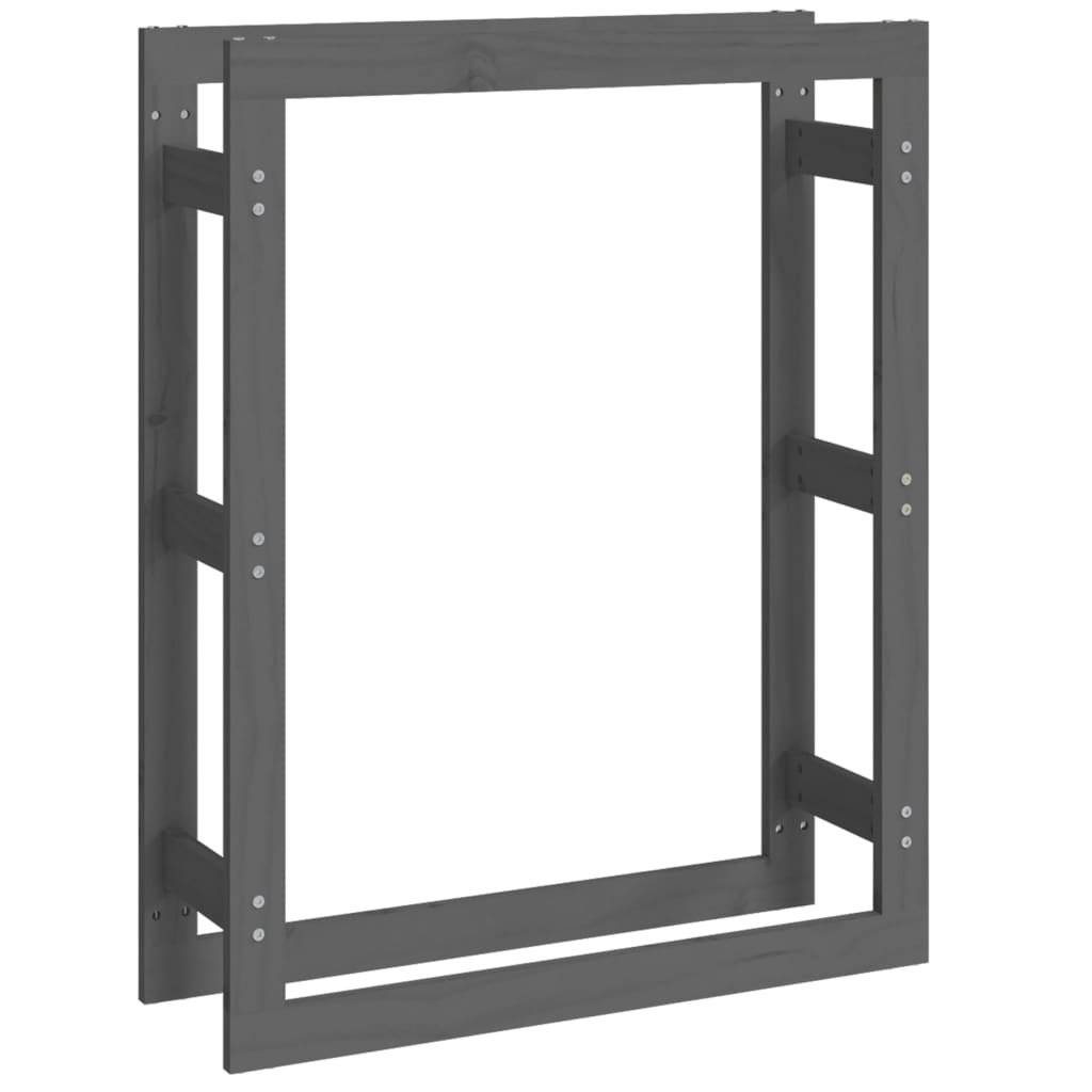 Haardhoutrek 80X25X100 Cm Massief Grenenhout Grijs