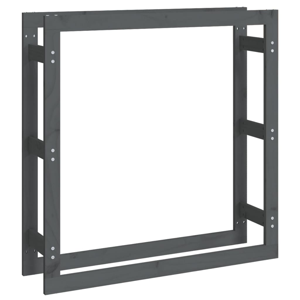 Haardhoutrek 100X25X100 Cm Massief Grenenhout Grijs