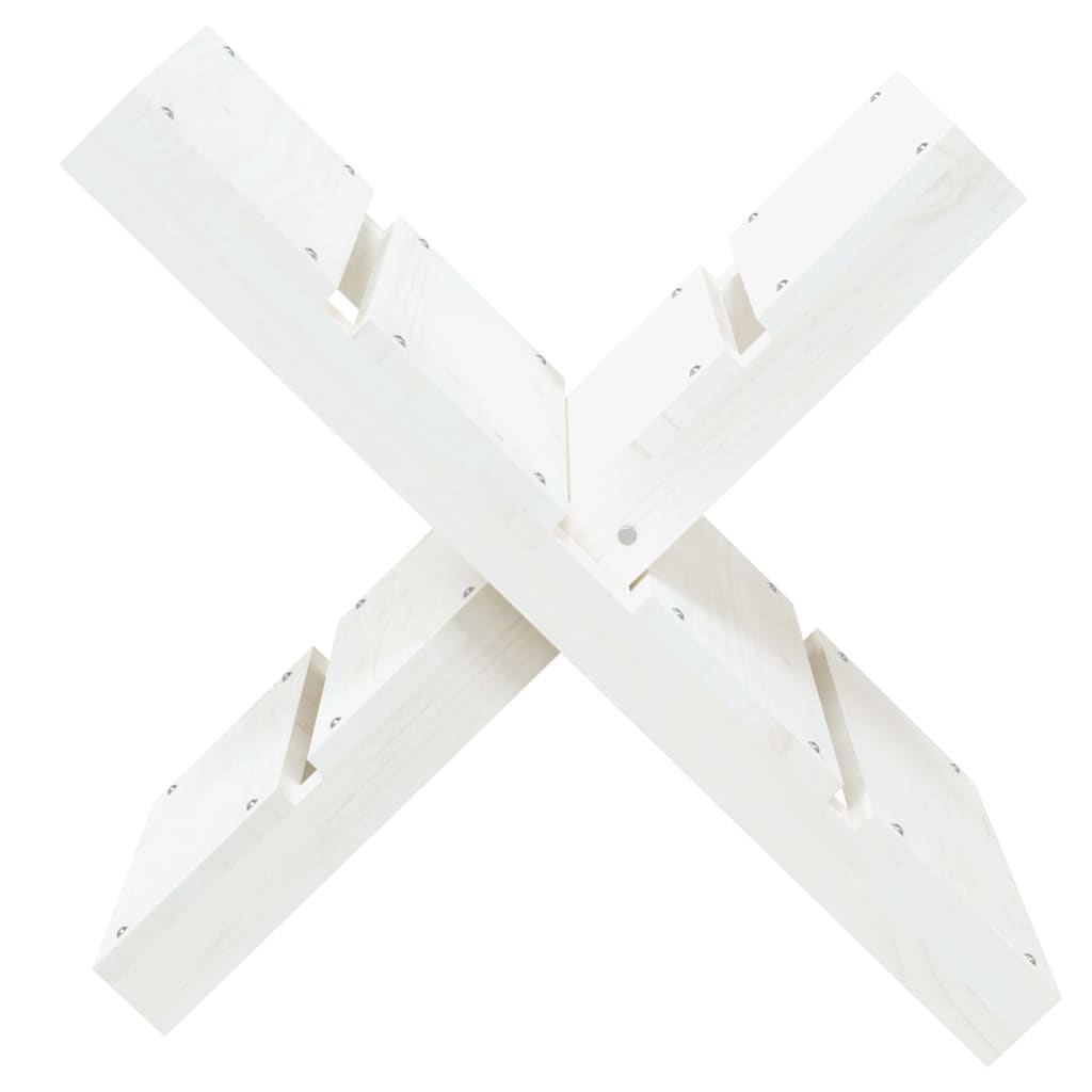 Houtblokhouder 47X39,5X48 Cm Massief Grenenhout Wit