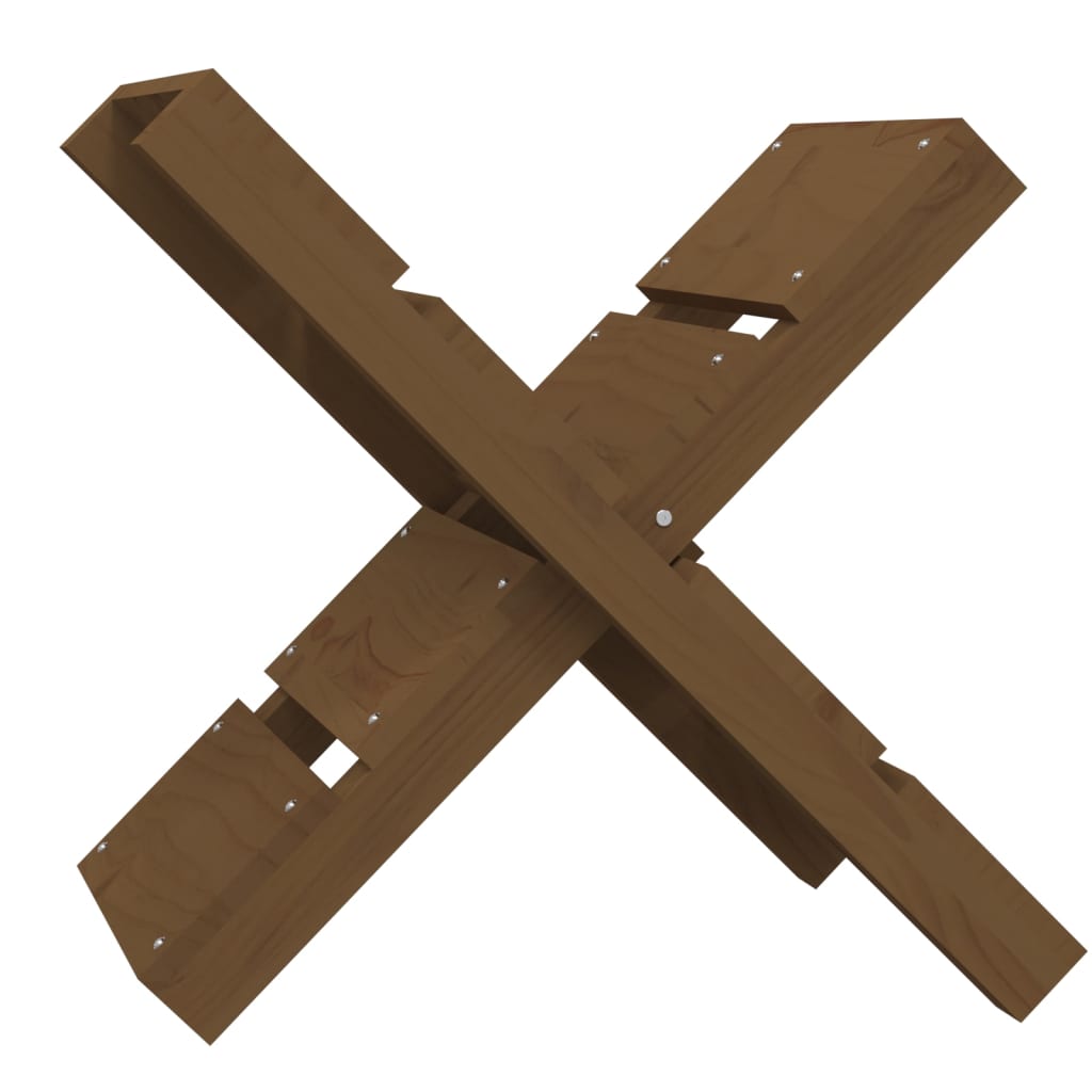Houtblokhouder 47X39,5X48 Cm Massief Grenenhout Honingbruin