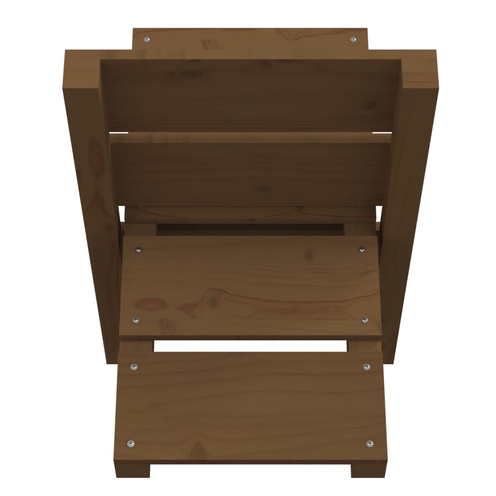 Houtblokhouder 47X39,5X48 Cm Massief Grenenhout Honingbruin
