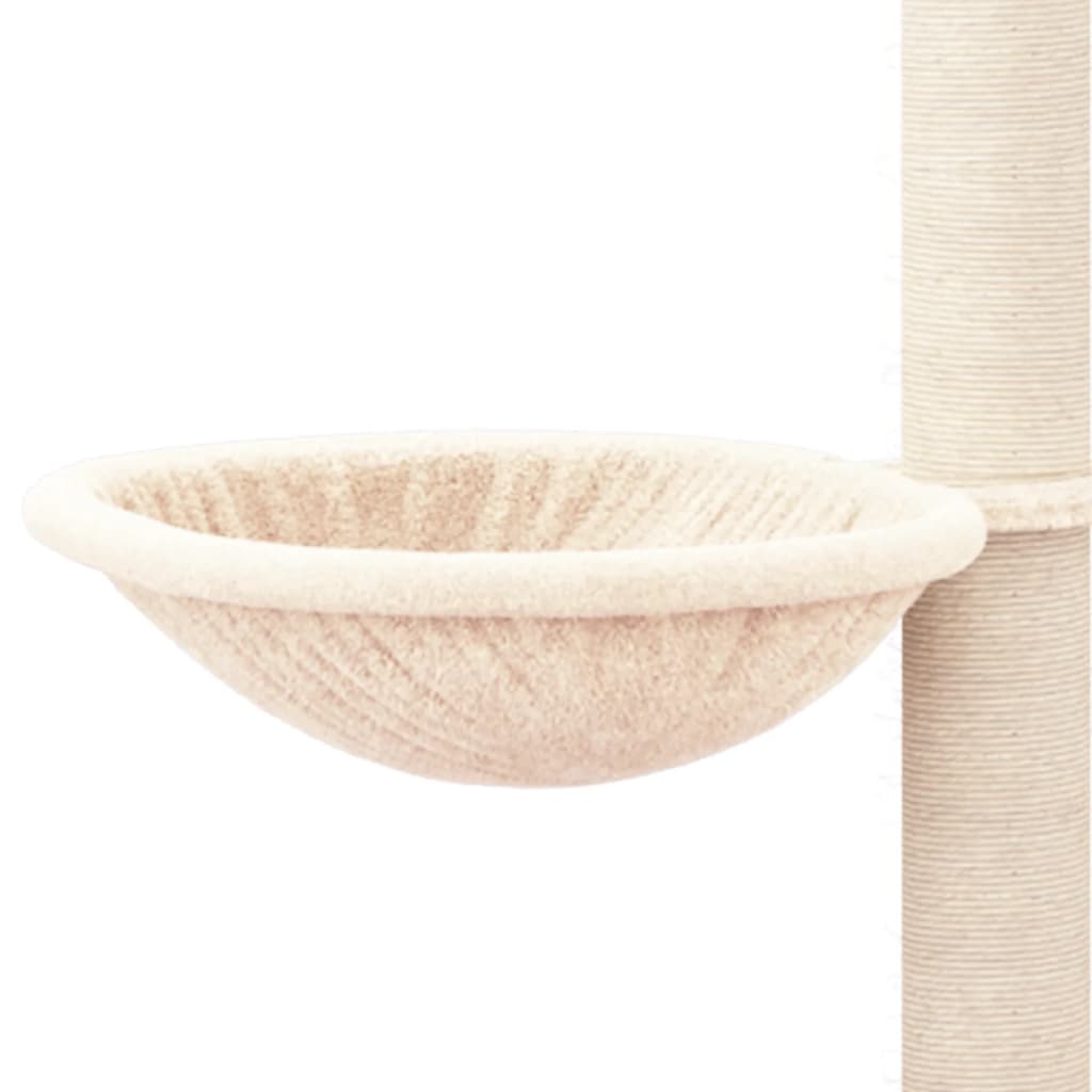 Katzenmöbel mit Sisal-Kratzbäumen, 94,5 cm, Creme