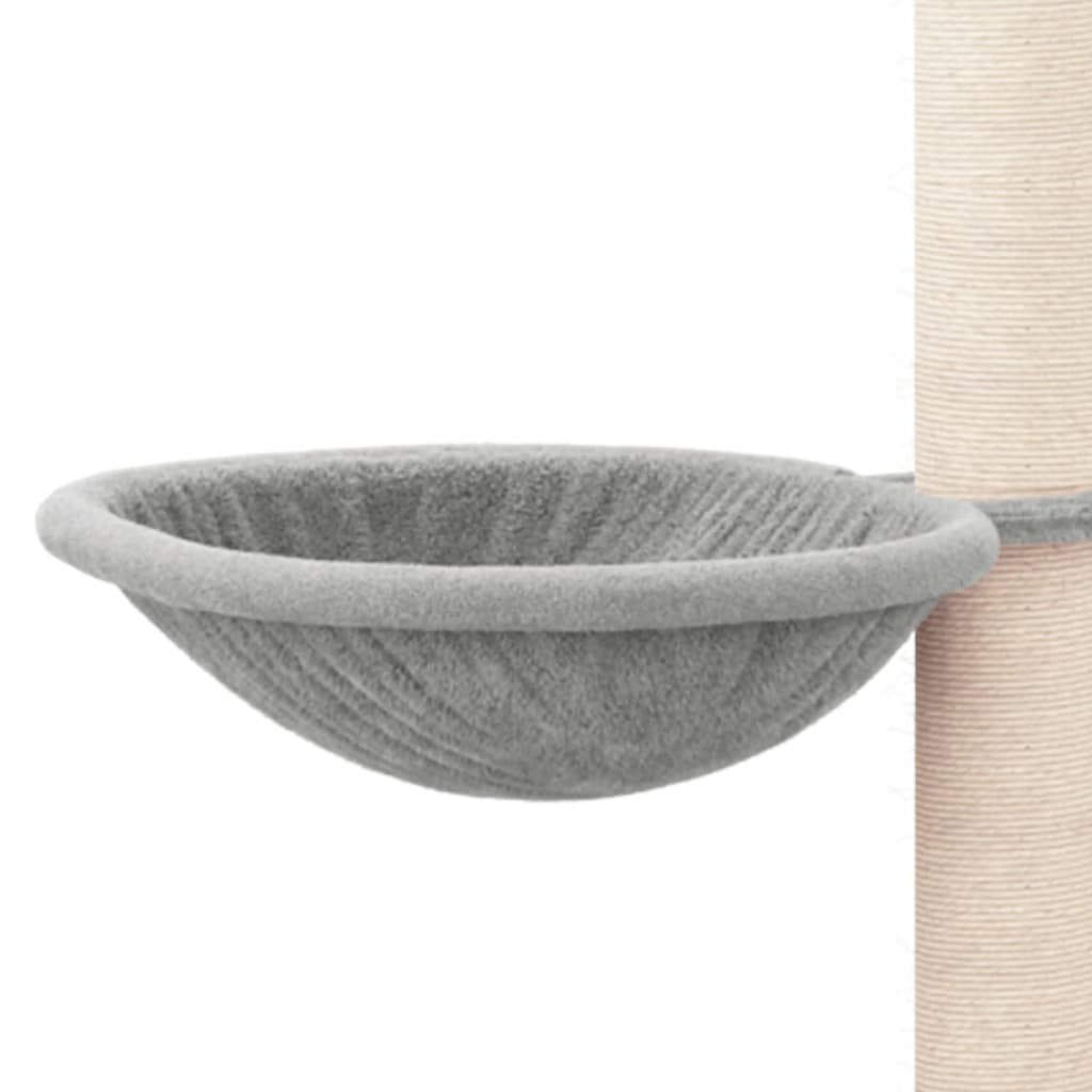 Katzenmöbel mit Sisal-Kratzbäumen 94,5 cm hellgrau