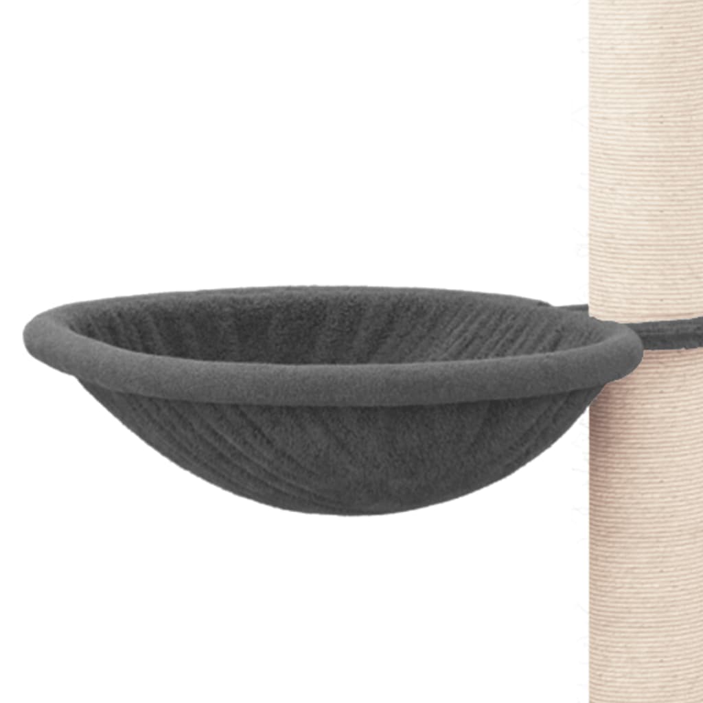 Katzenmöbel mit Sisal-Kratzbäumen, 94,5 cm, dunkelgrau