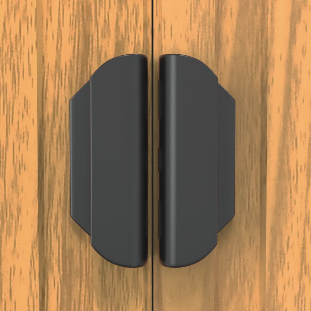 Tuinschuur 192X191X223 Cm Gegalvaniseerd Staal Lichtbruin