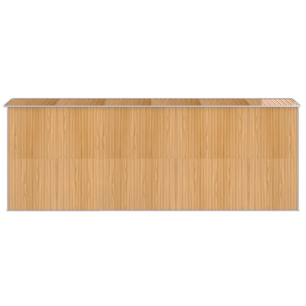 Tuinschuur 192X523X223 Cm Gegalvaniseerd Staal Lichtbruin