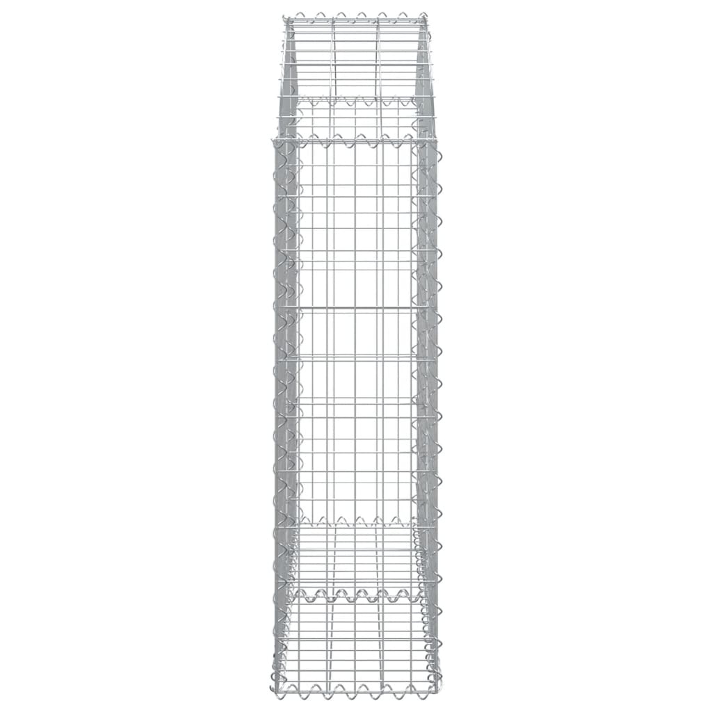 Gewölbte Gabione 100 x 30 x 100/120 cm aus verzinktem Eisen