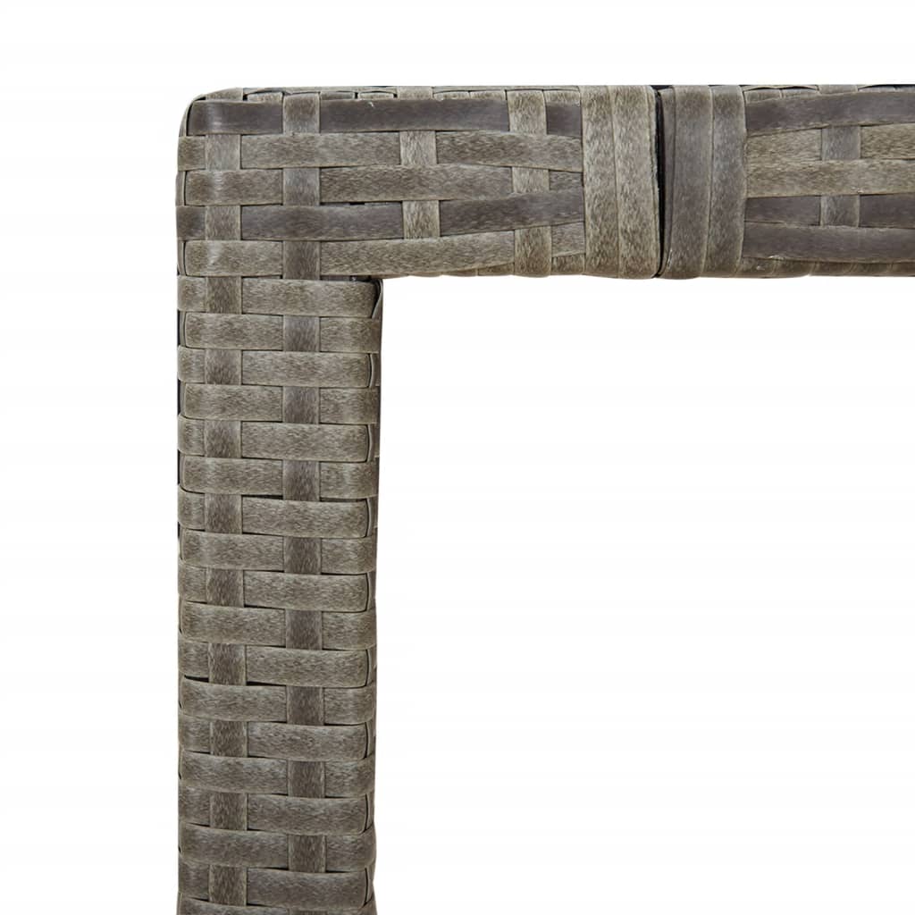 Tuintafel Met Houten Blad Poly Ratten En Acaciahout Grijs