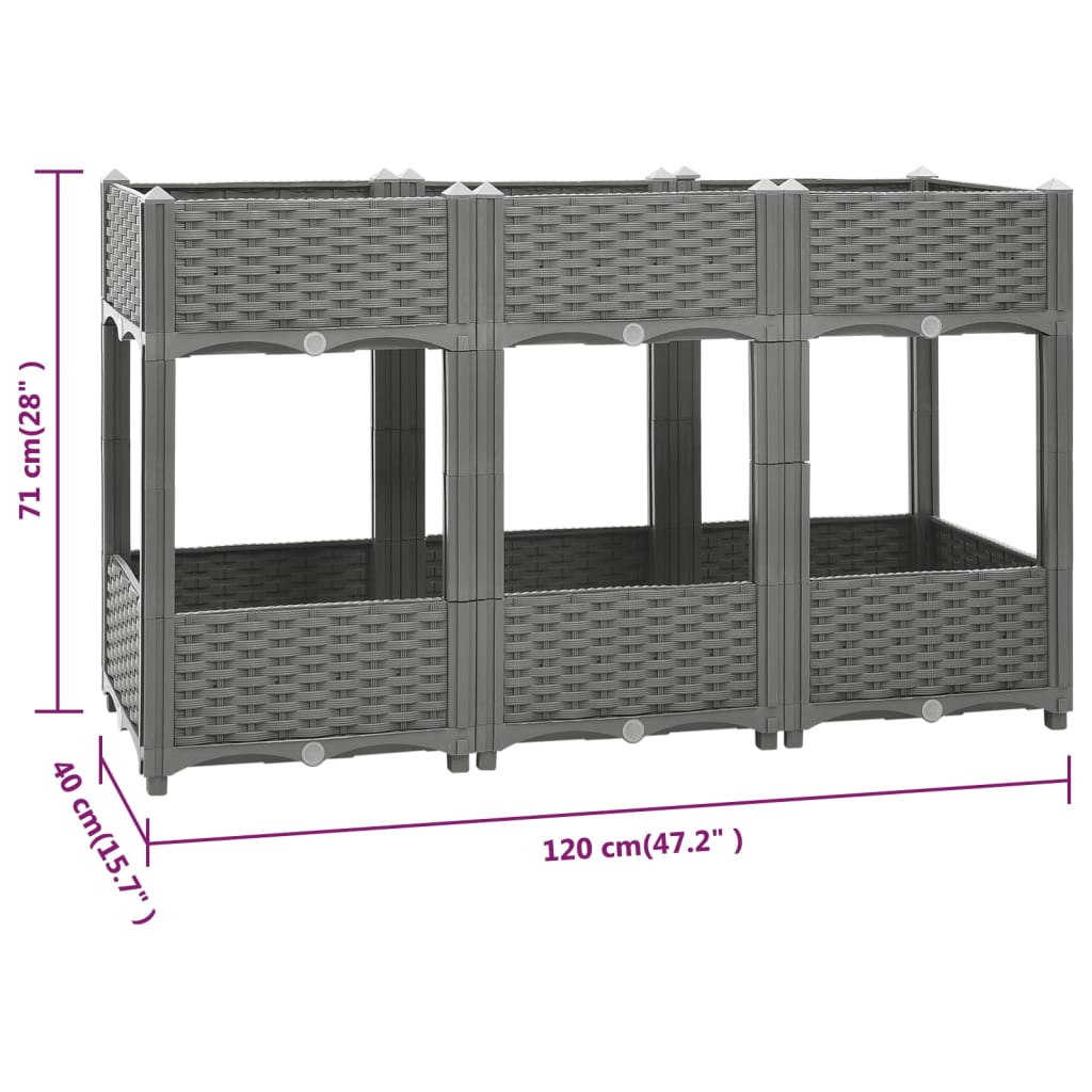 Plantenbak Verhoogd 120X40X71 Cm Polypropeen