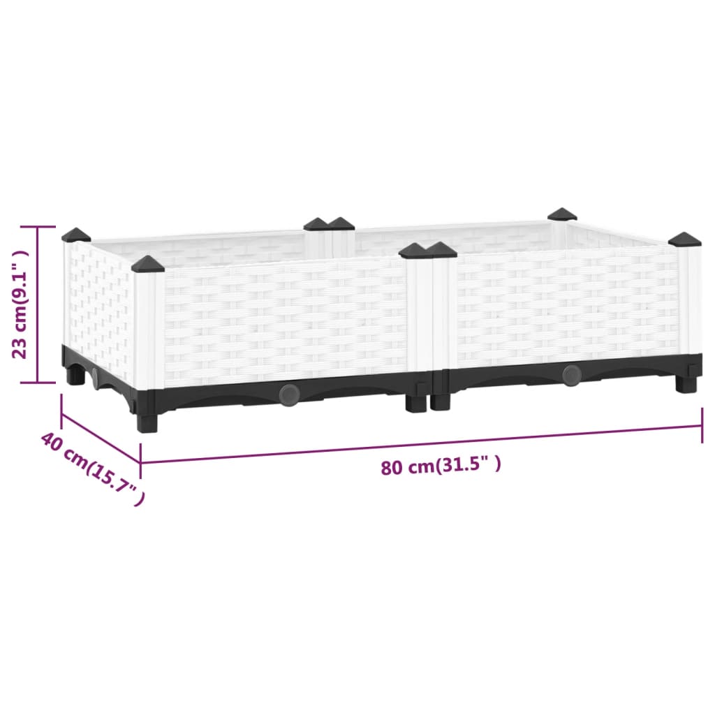 Plantenbak Verhoogd 80X40X23 Cm Polypropeen