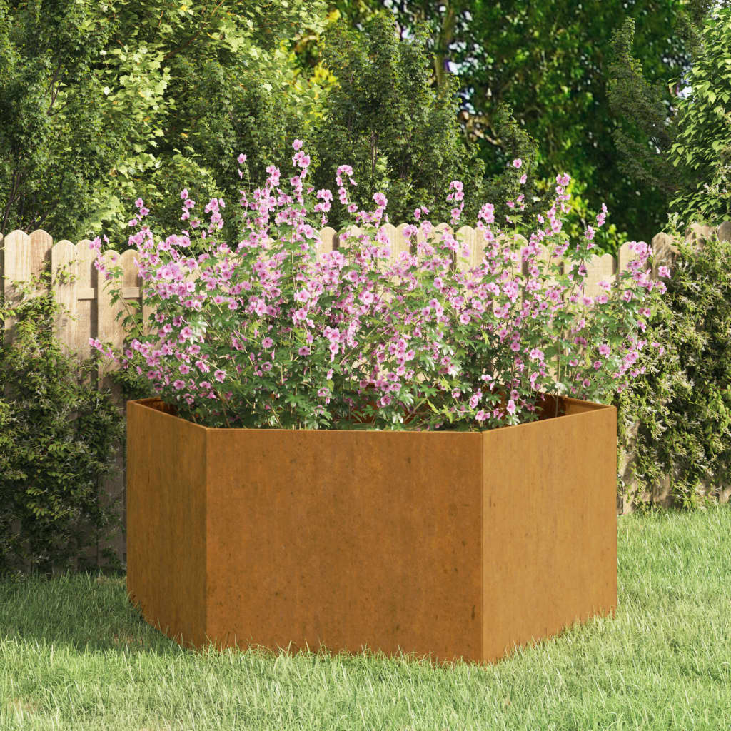 Plantenbak 90X90X45 Cm Cortenstaal Grijs