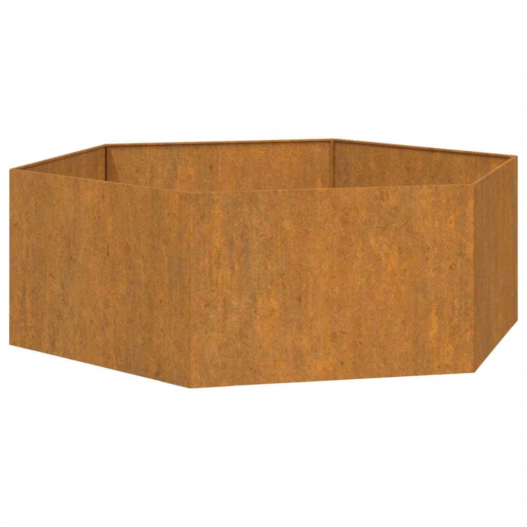 Plantenbak 120X120X45 Cm Cortenstaal Grijs