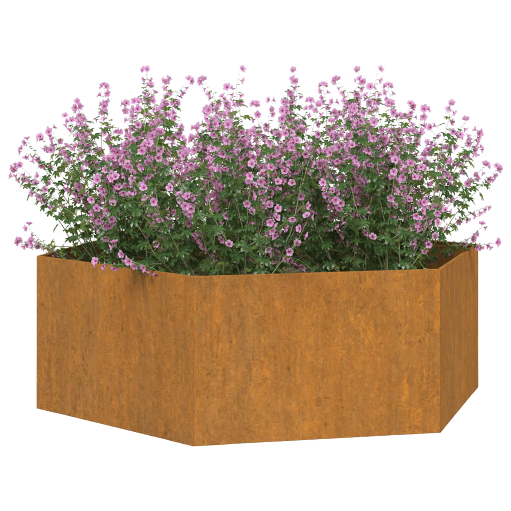 Plantenbak 120X120X45 Cm Cortenstaal Grijs