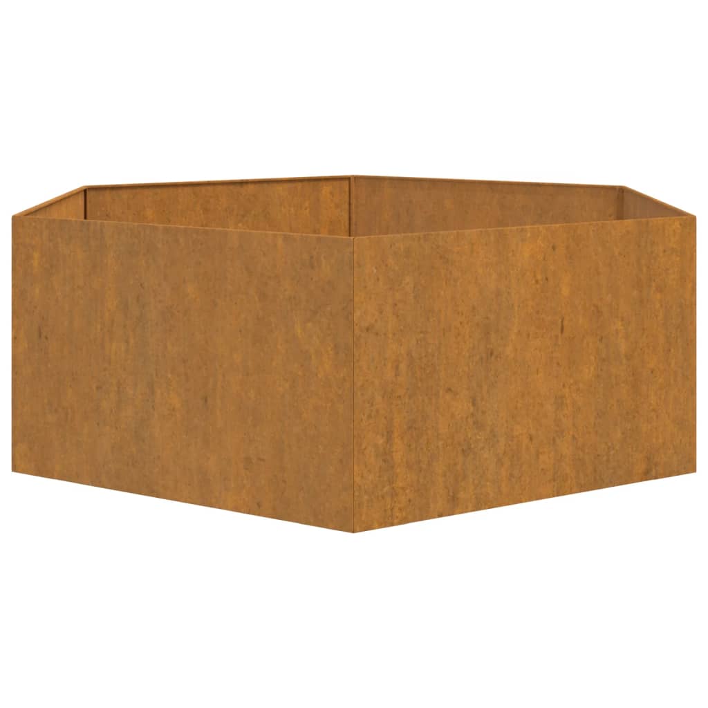 Plantenbak 120X120X45 Cm Cortenstaal Grijs