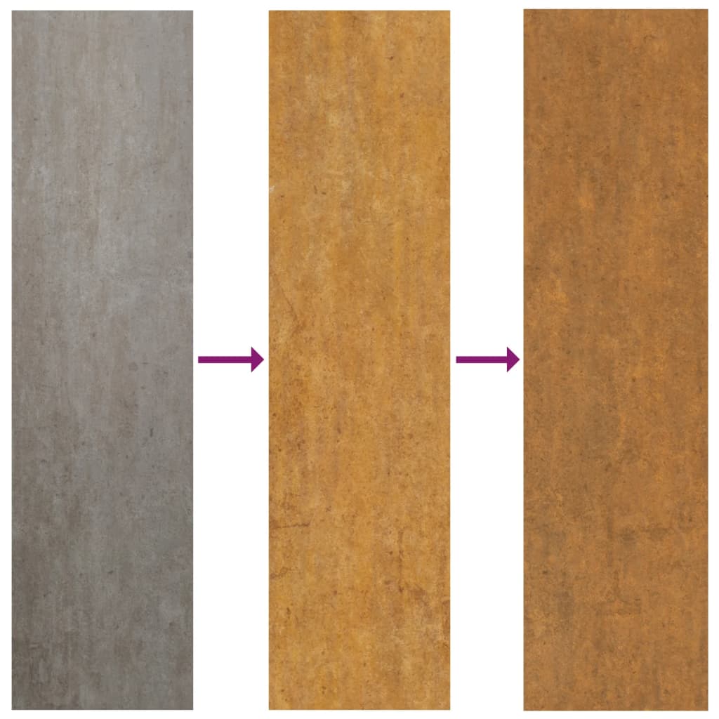 Plantenbak 120X120X45 Cm Cortenstaal Grijs