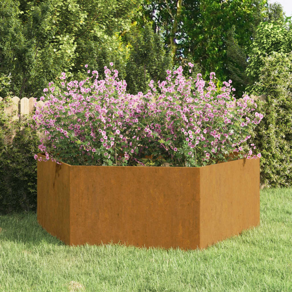 Plantenbak 120X120X45 Cm Cortenstaal Grijs