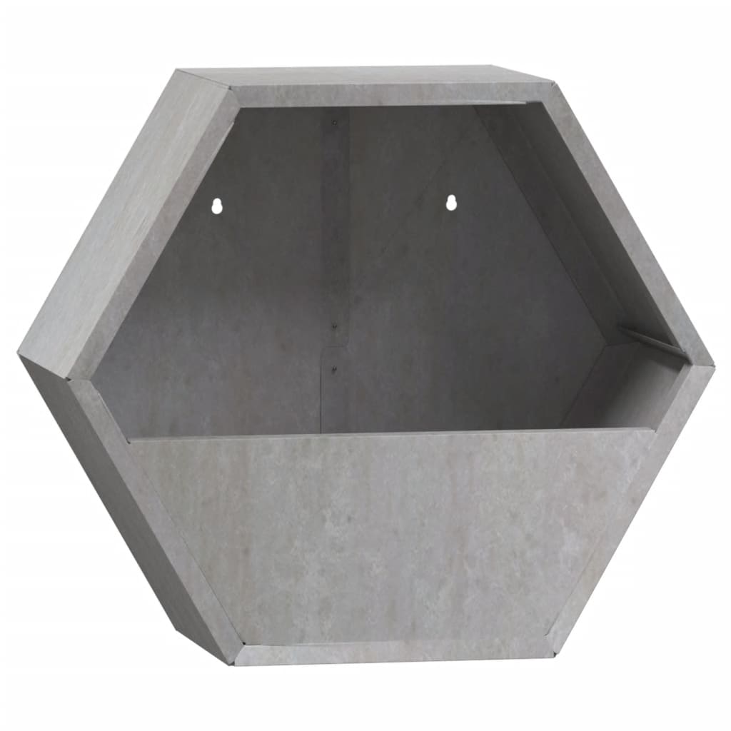 Plantenbakken Wandgemonteerd 2 St 30X10X25 Cm Cortenstaal Grijs
