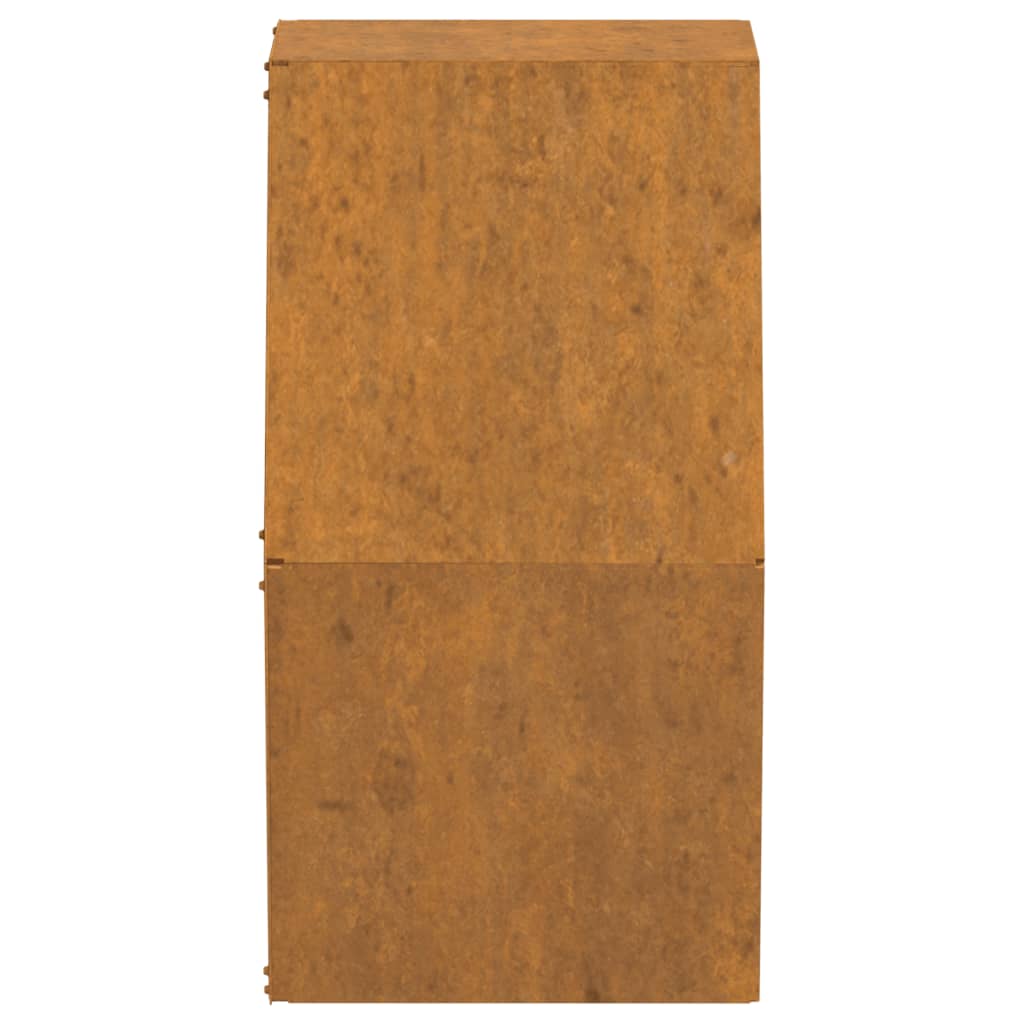 Plantenbakken Wandgemonteerd 2 St 30X10X25 Cm Cortenstaal Grijs