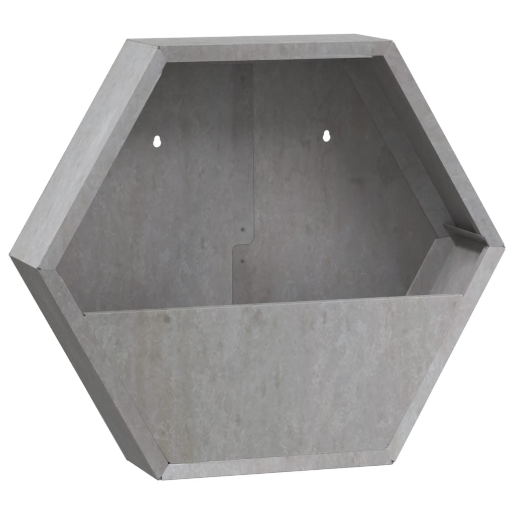 Plantenbakken Wandgemonteerd 2 St 46X10X40 Cm Cortenstaal Grijs