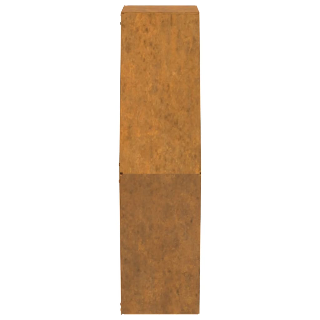 Plantenbakken Wandgemonteerd 2 St 46X10X40 Cm Cortenstaal Grijs