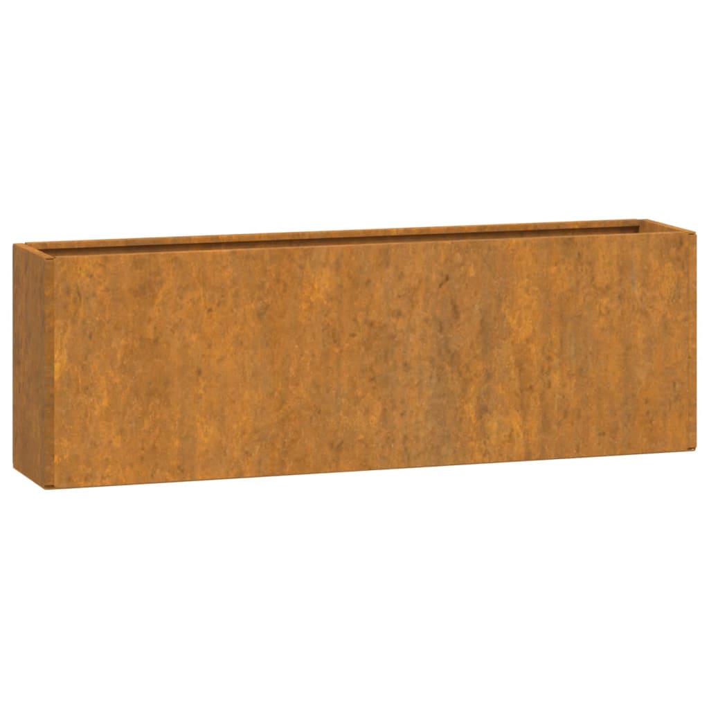 Plantenbakken Wandgemonteerd 2 St 53X10X17 Cm Cortenstaal Grijs
