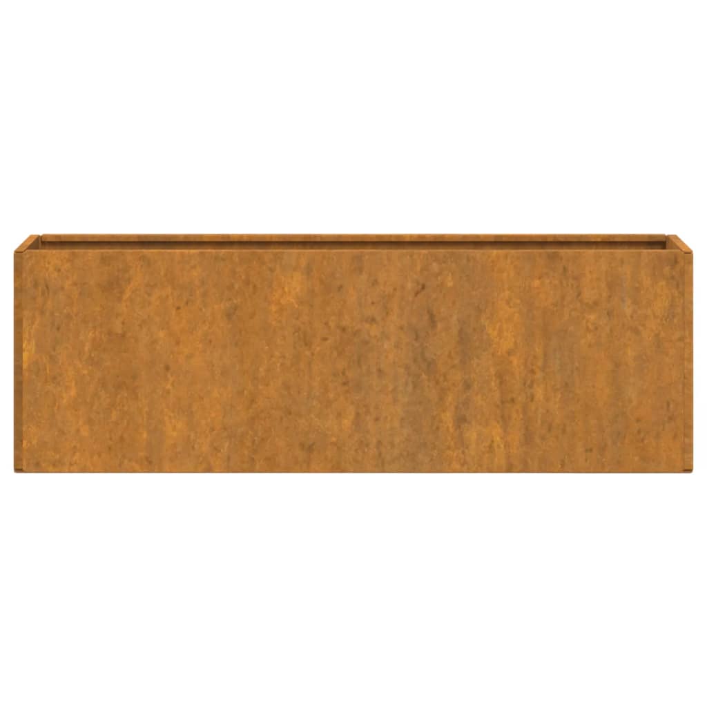 Plantenbakken Wandgemonteerd 2 St 53X10X17 Cm Cortenstaal Grijs