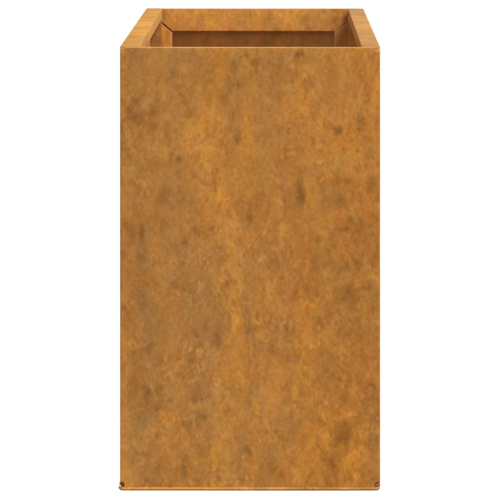Plantenbakken Wandgemonteerd 2 St 53X10X17 Cm Cortenstaal Grijs