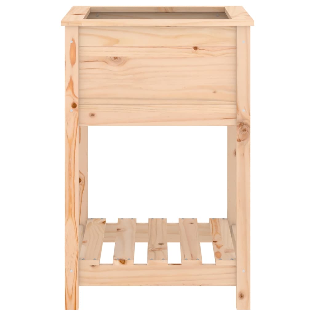 Plantenbak Met Schap 54X54X81 Cm Massief Grenenhout