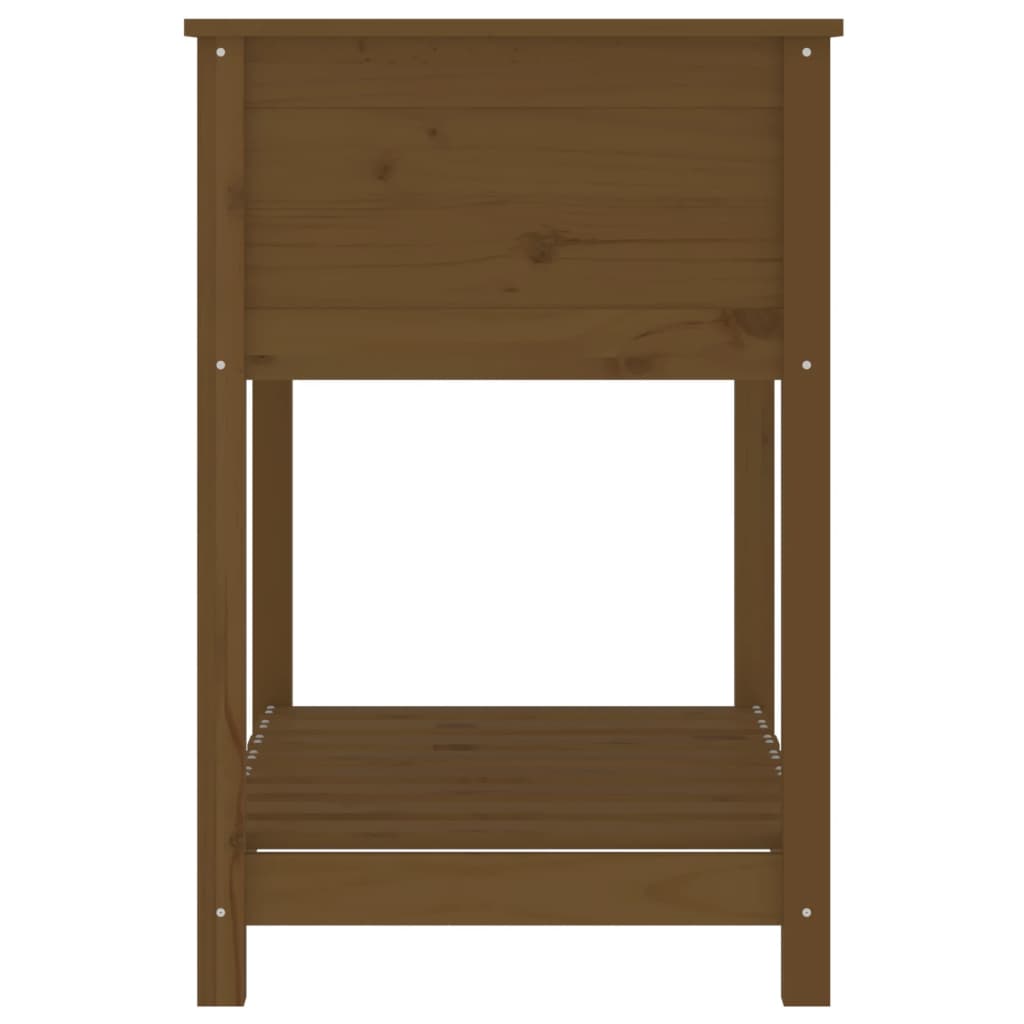 Plantenbak Met Schap 82,5X54X81 Cm Grenenhout Honingbruin