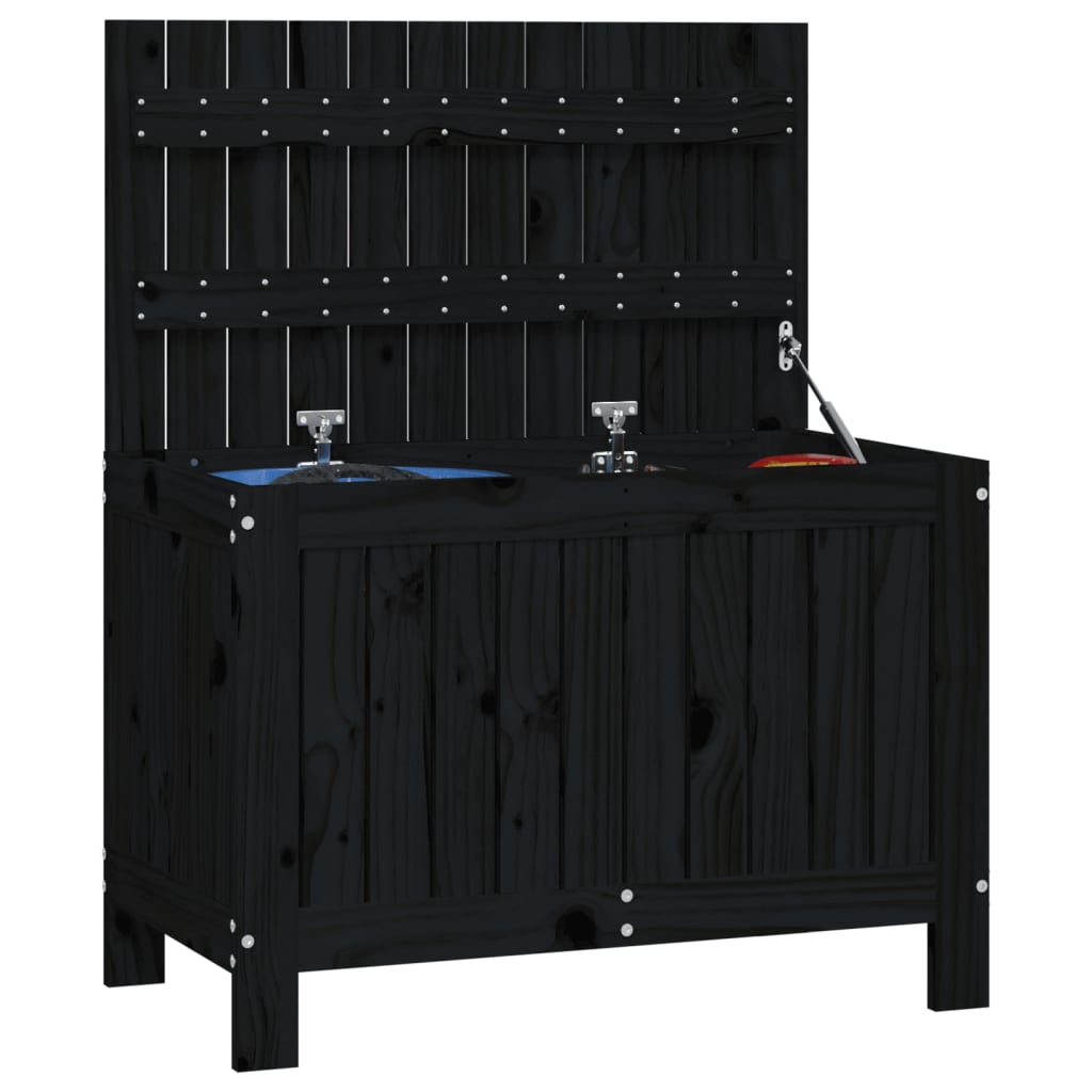 Tuinbox 76X42,5X54 Cm Massief Grenenhout Zwart