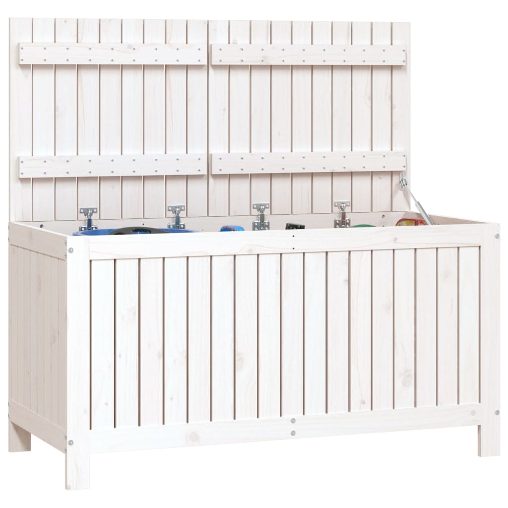 Tuinbox 121X55X64 Cm Massief Grenenhout Wit