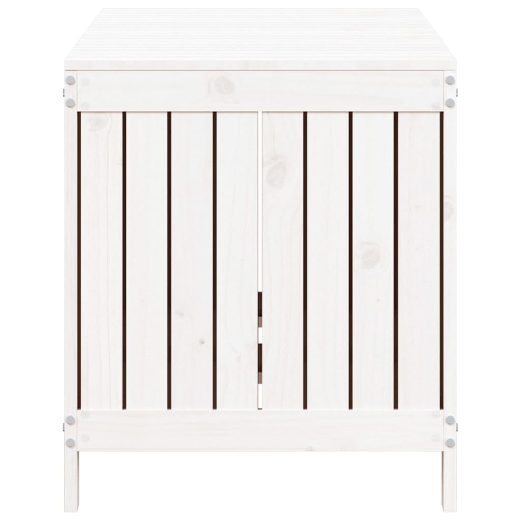 Tuinbox 121X55X64 Cm Massief Grenenhout Wit