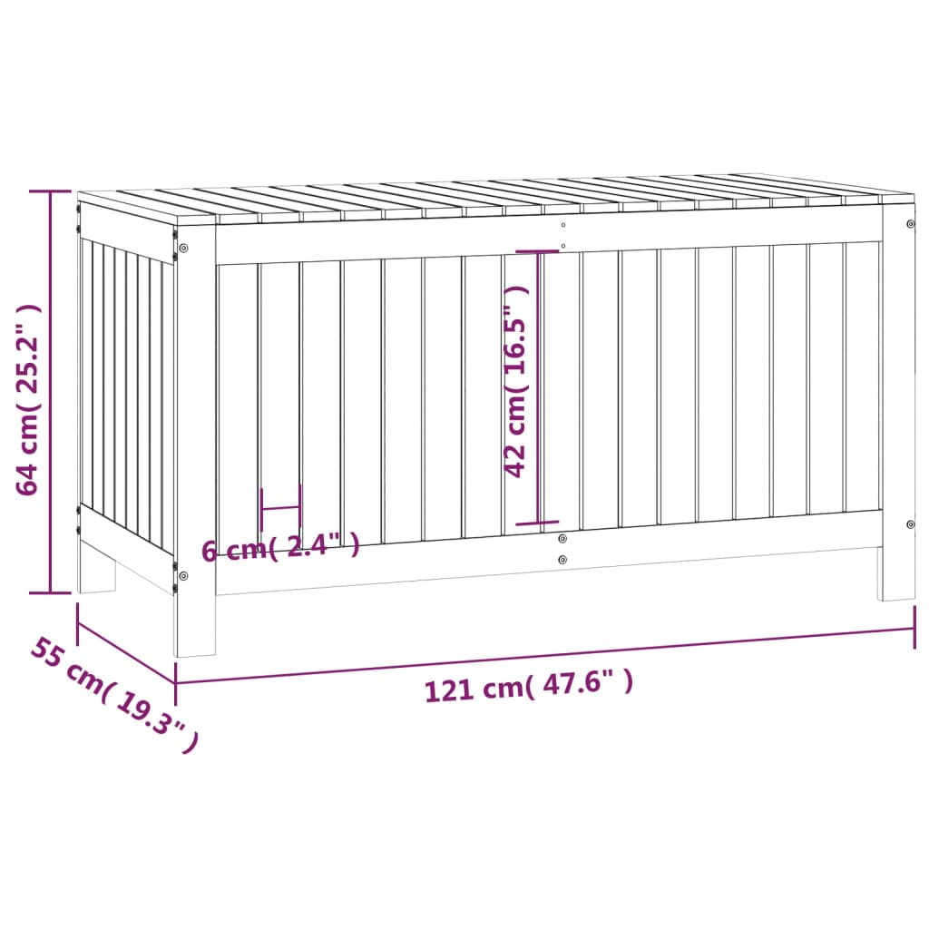 Tuinbox 121X55X64 Cm Massief Grenenhout Honingbruin