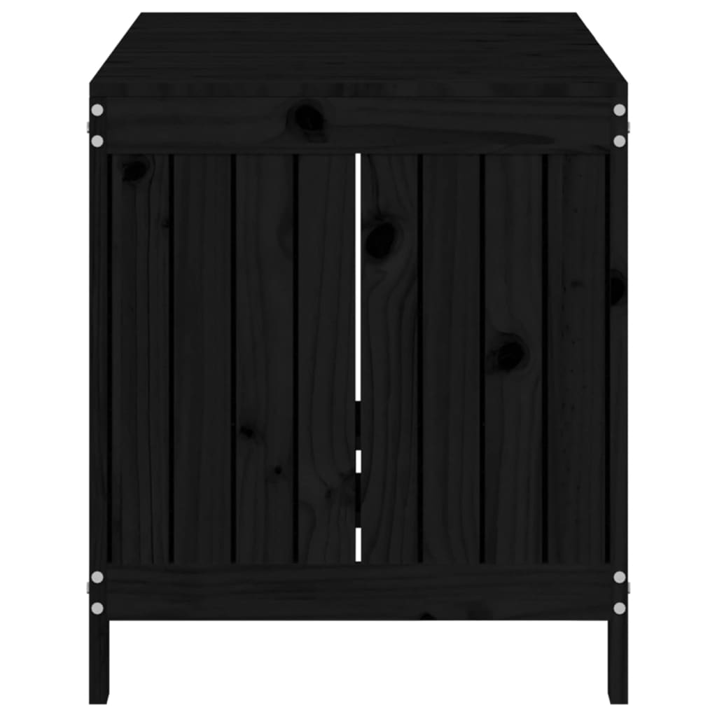 Tuinbox 121X55X64 Cm Massief Grenenhout Zwart