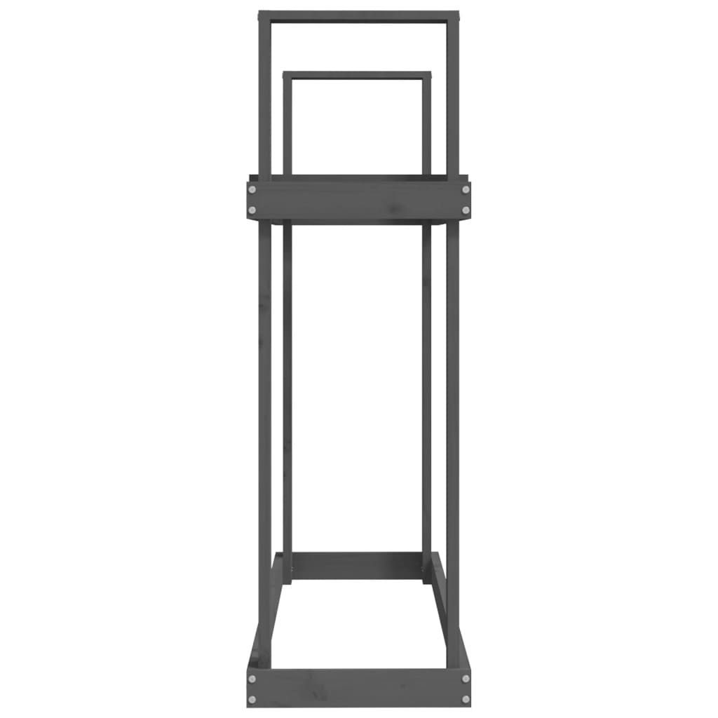 Haardhoutrek 110X35X108,5 Cm Massief Grenenhout Grijs