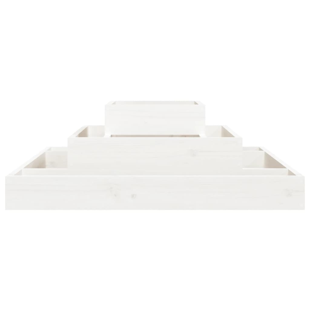 Plantenbak 80X80X27 Cm Massief Grenenhout Wit