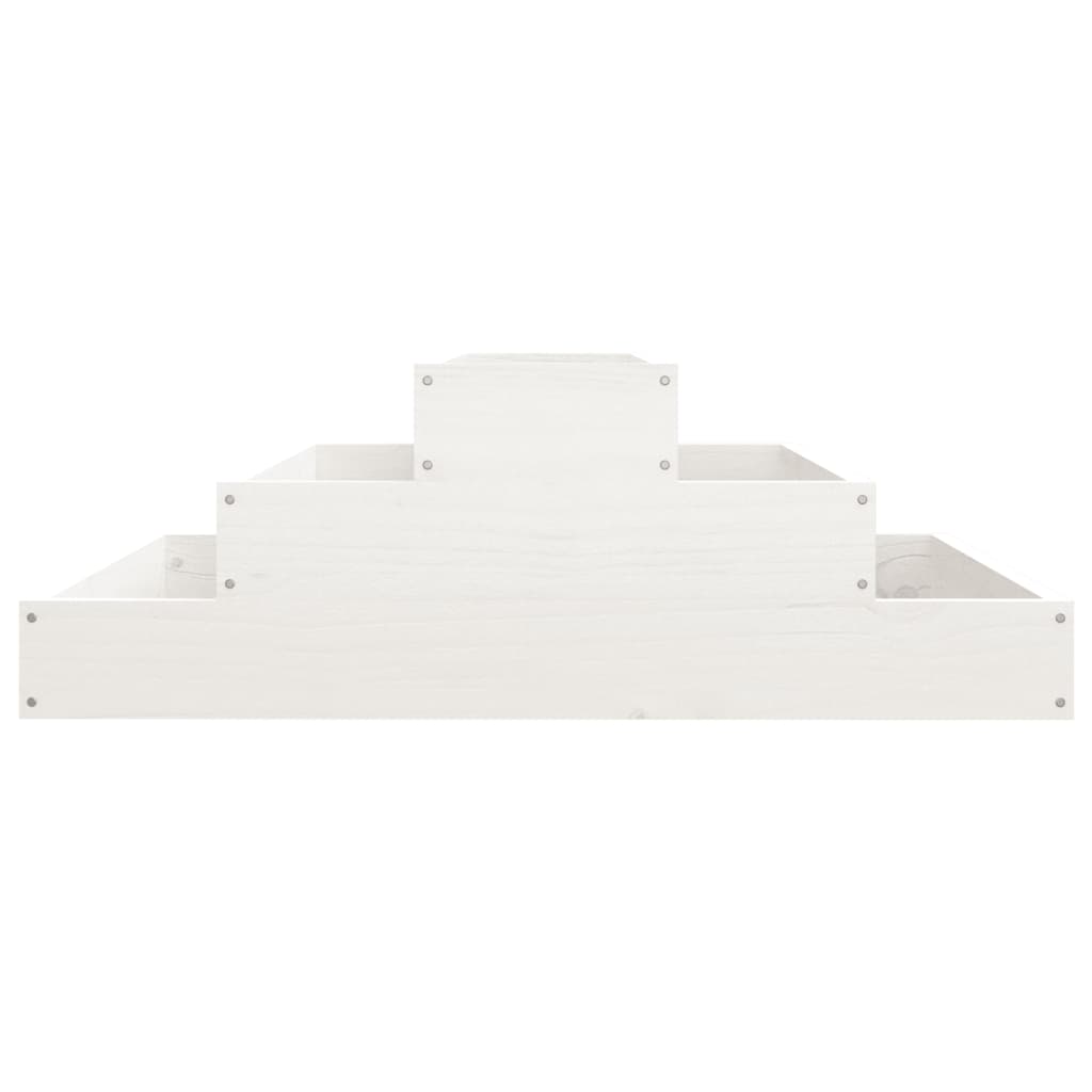 Plantenbak 80X80X27 Cm Massief Grenenhout Wit