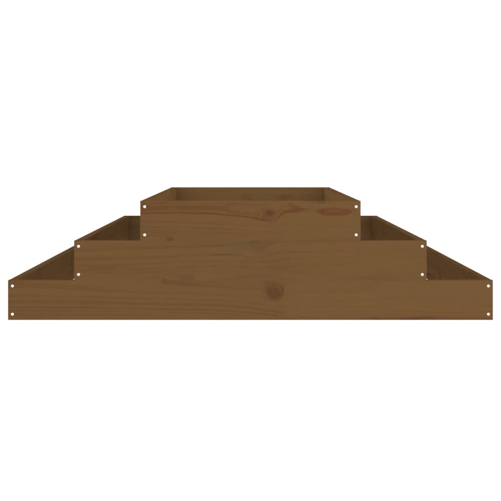 Plantenbak 110X110X27 Cm Massief Grenenhout Honingbruin