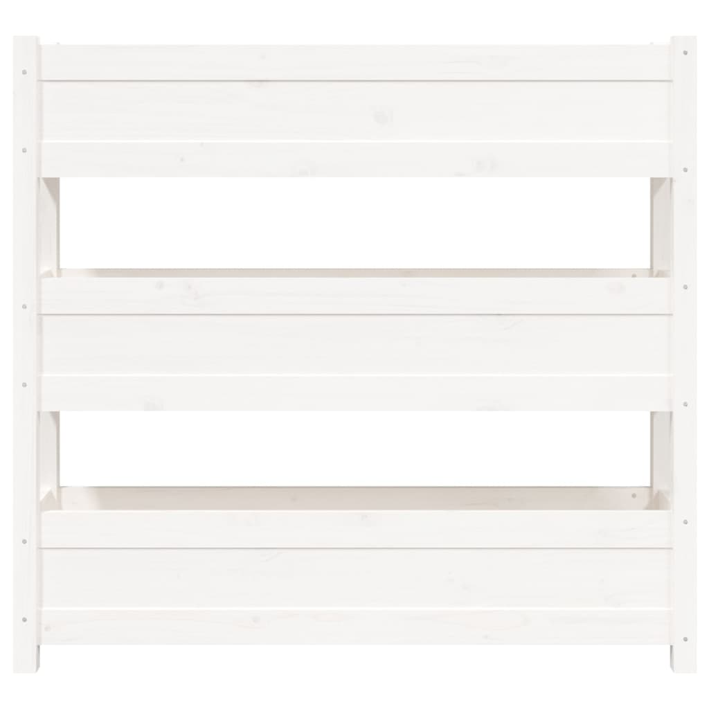 Plantenbak 112X25X104,5 Cm Massief Grenenhout Wit