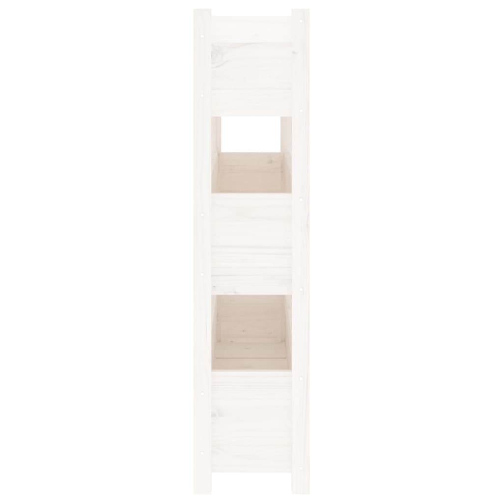 Plantenbak 112X25X104,5 Cm Massief Grenenhout Wit